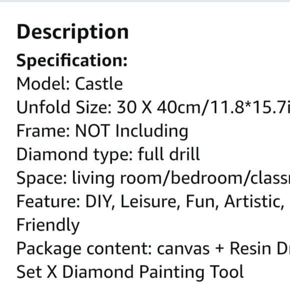 NEW 5D Castle Rhinestone/Diamond painting kits - Picture 3 of 10